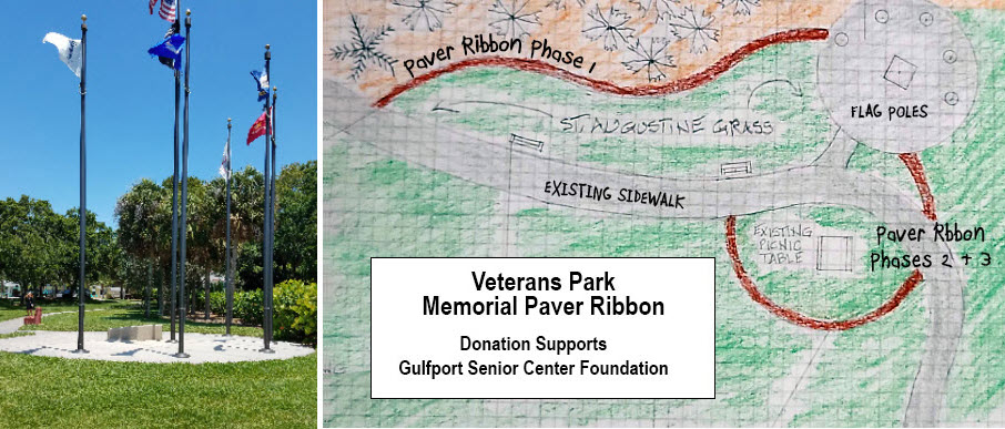Gulfport Senior Center Foundation Veterans Park Memorial Ribbon Campaign