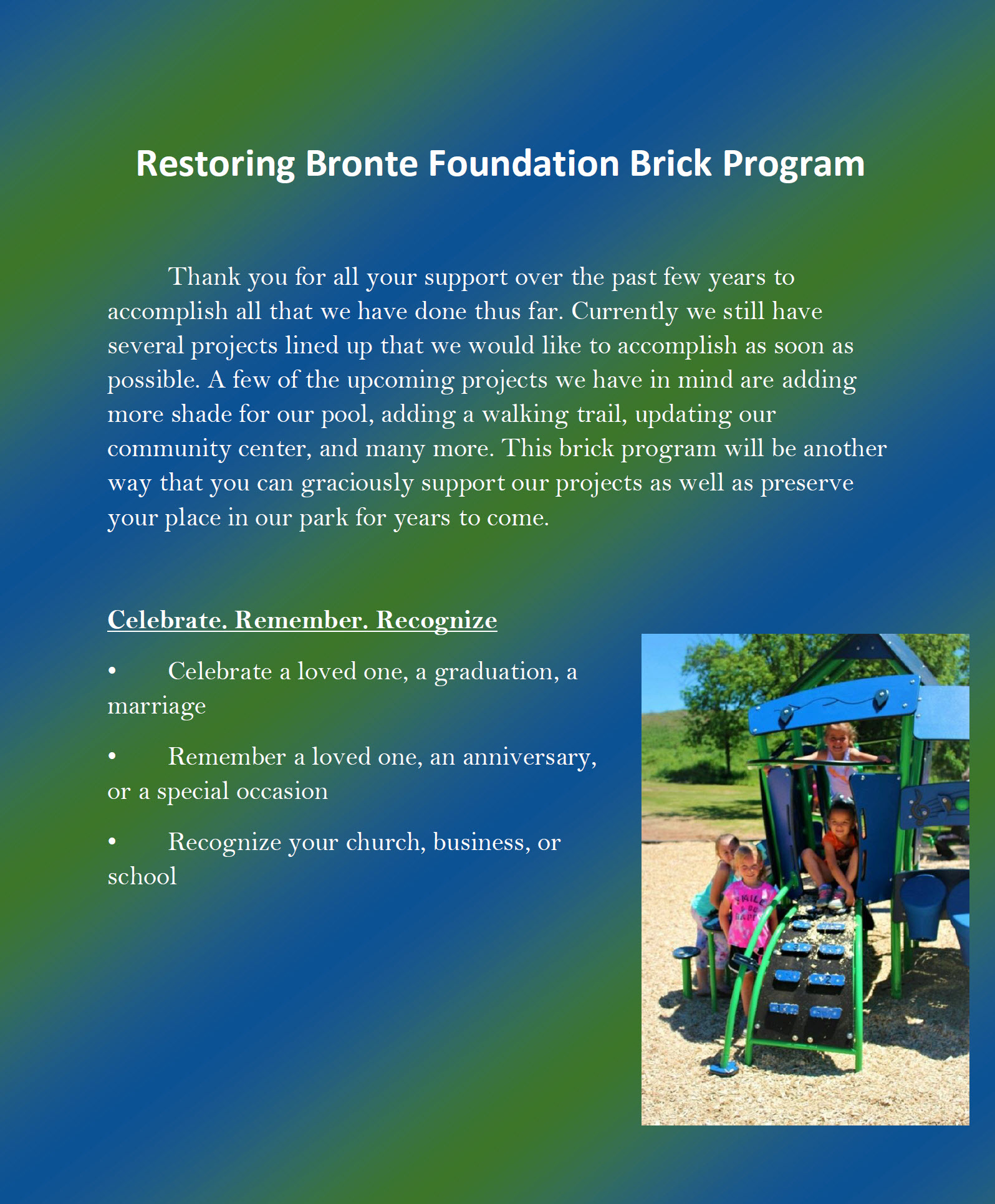 Restoring Bronte Foundation