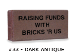 Finished engraved dark antique brick